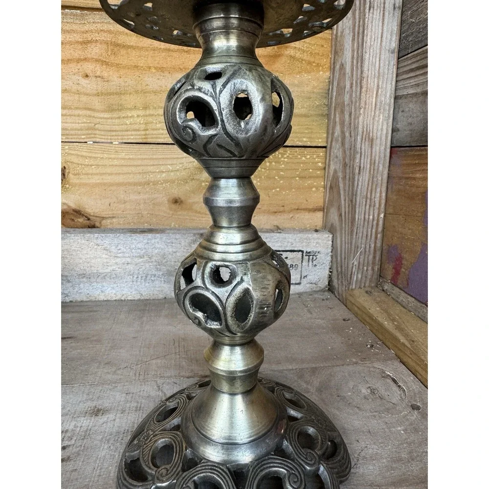 Vintage Ornate Metal Victorian Candle Holder‎ Candlestick
